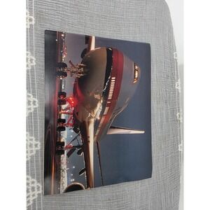 Vintage United Airlines Boeing 747 Night Tarmac Photography Values Brochure